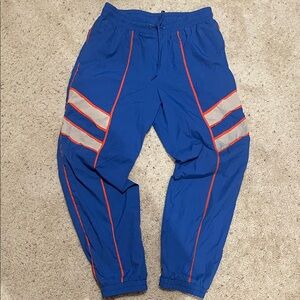 VINTAGE 90s THROWBACK TRACK PANTS ORANGE CRUSH SZ S (FITS LIKE MEDIUM)